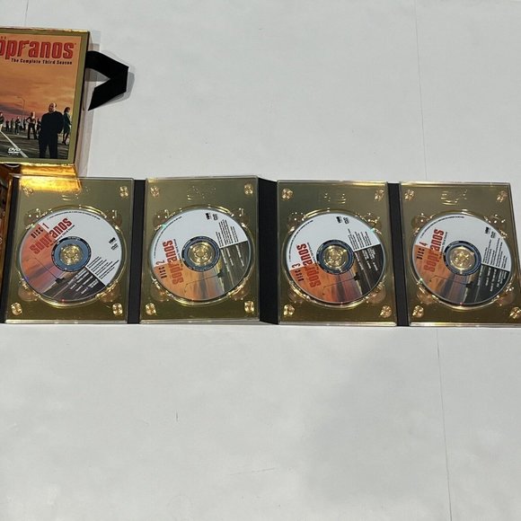 Vintage 2001 Boxed DVD Set The Sopranos HBO Complete 3rd Season 4 Disk Tested - Picture 7 of 14